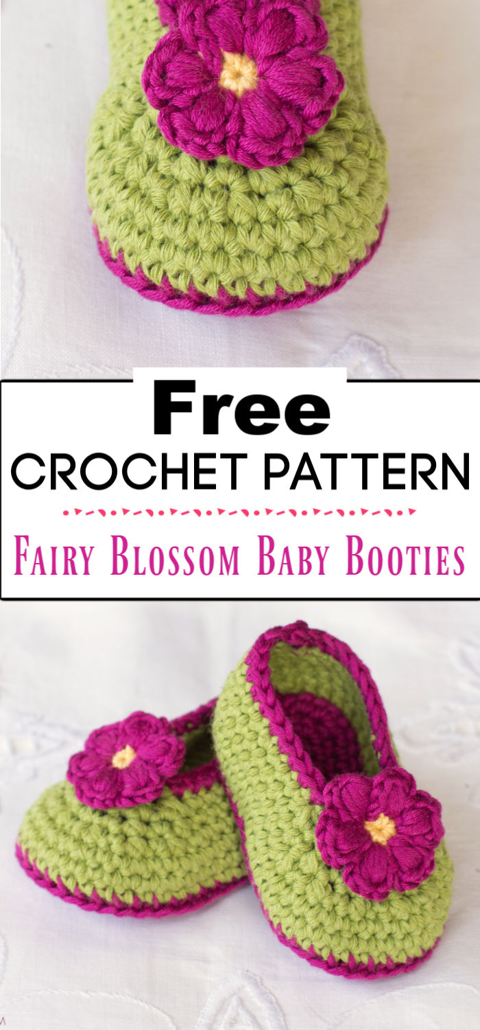 1. Fairy Blossom Baby Booties Crochet Pattern