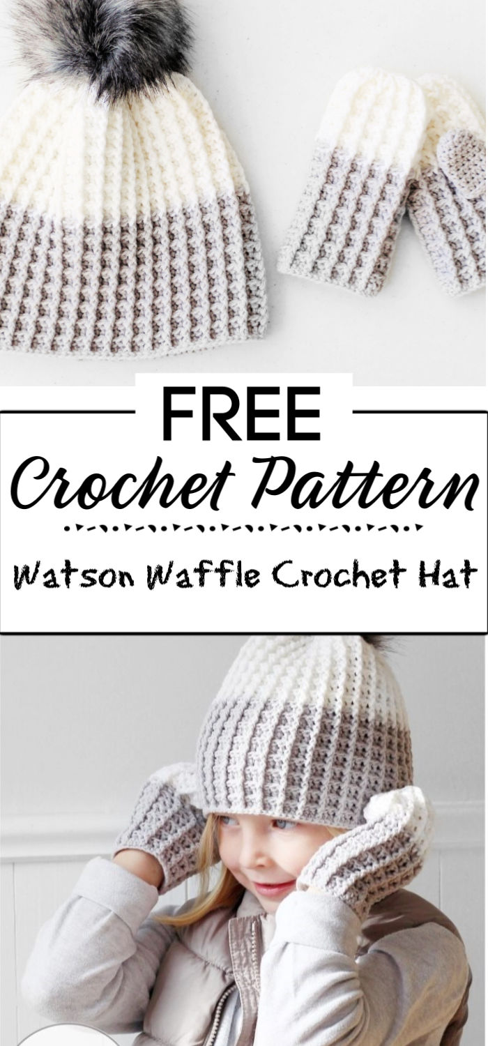 4. Watson Waffle Crochet Hat Free Pattern