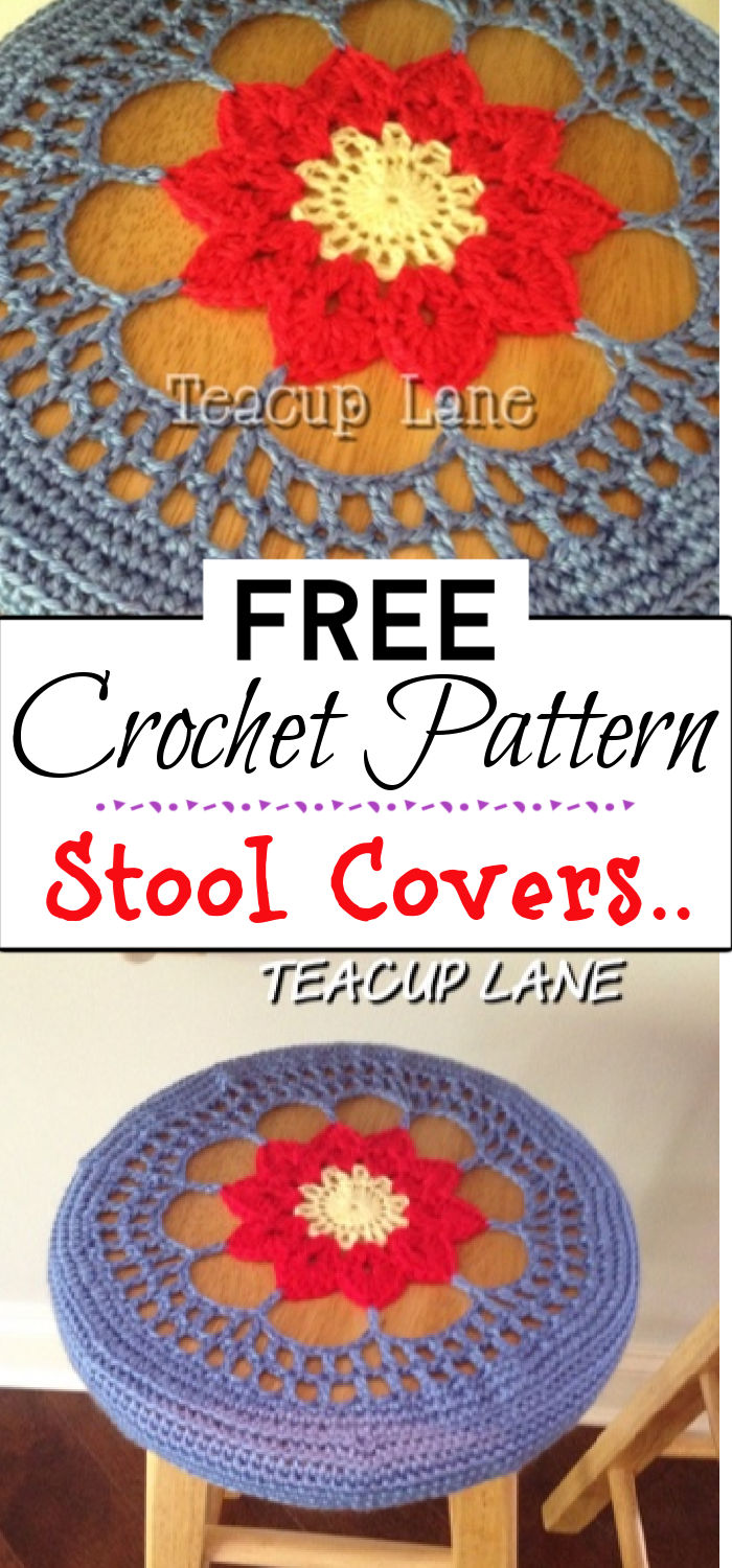8. Crocheted Stool Covers..