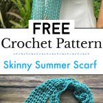 1. Skinny Summer Scarf Free Crochet Pattern