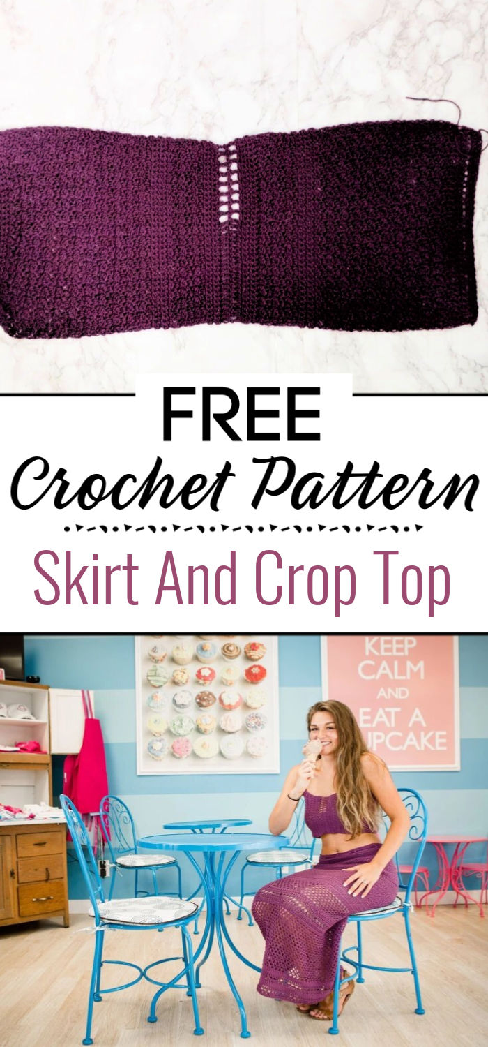 2. Crochet Skirt And Crop Top