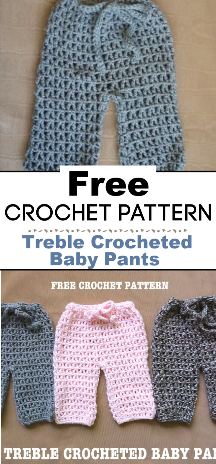 2. Treble Crocheted Baby Pants