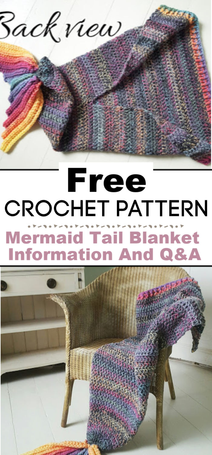 11 Crochet Mermaid Tail Blanket Free Patterns - Crochet with Patterns