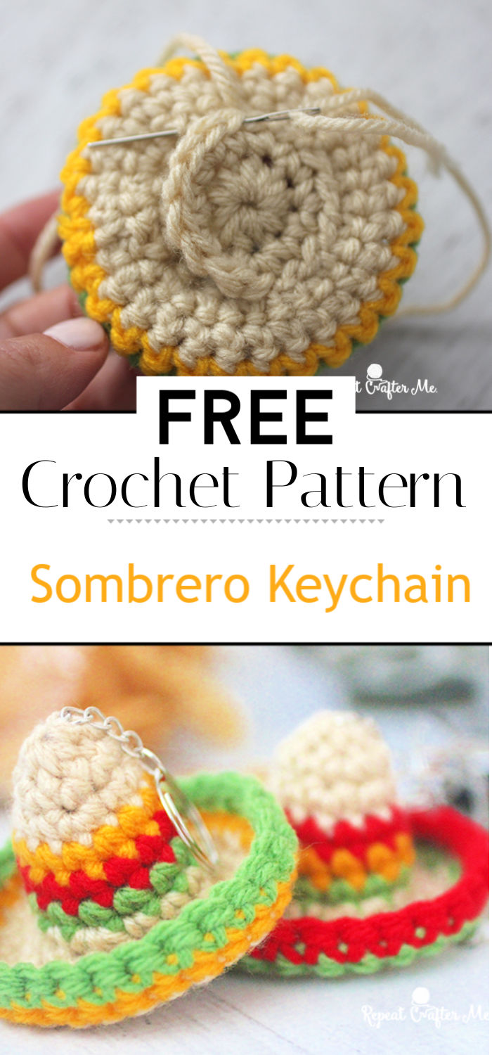 Crochet Sombrero Keychain