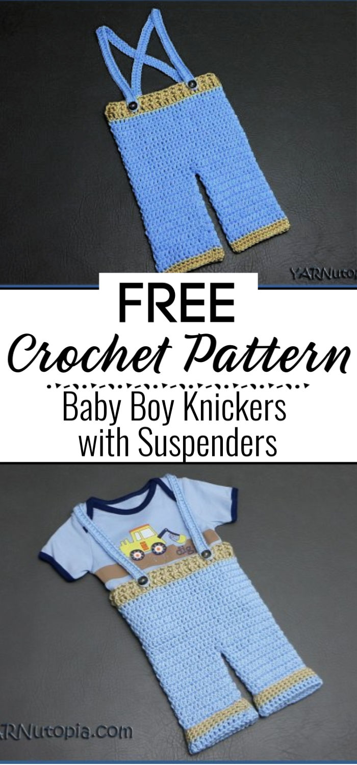Crochet Tutorial Baby Boy Knickers with Suspenders