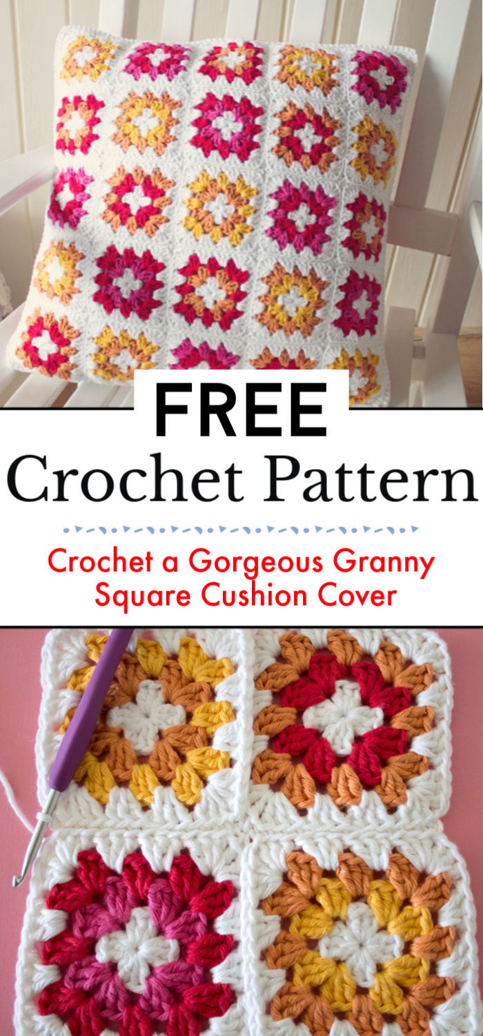 Crochet a Gorgeous Granny Square Cushion Cover