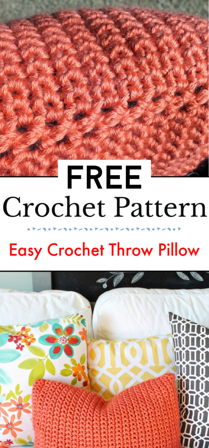 Easy Crochet Throw Pillow