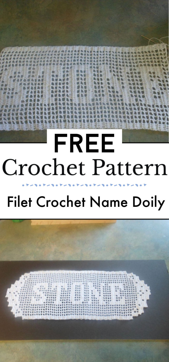 Filet Crochet Name Doily