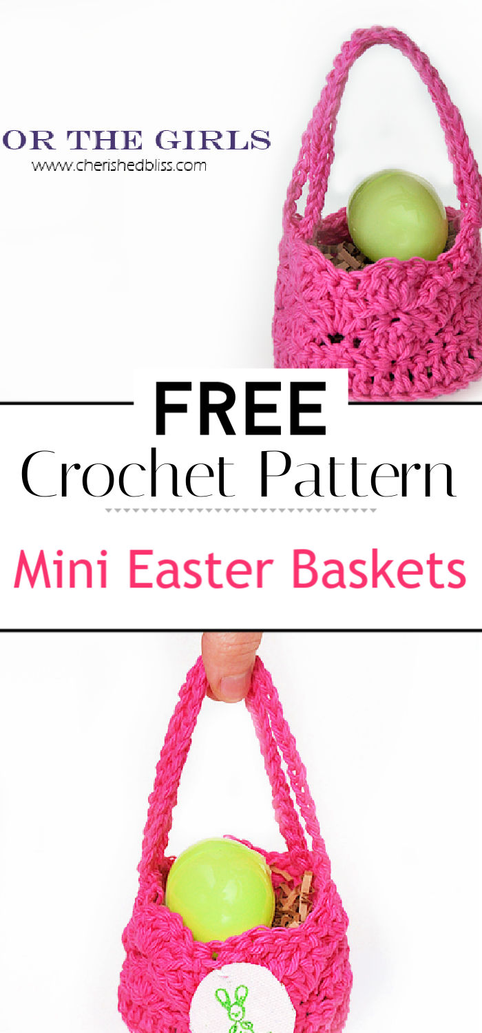 Mini Crochet Easter Baskets
