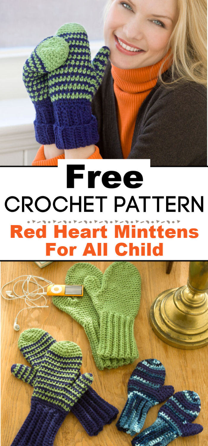 Red Heart Crochet Minttens For All Child