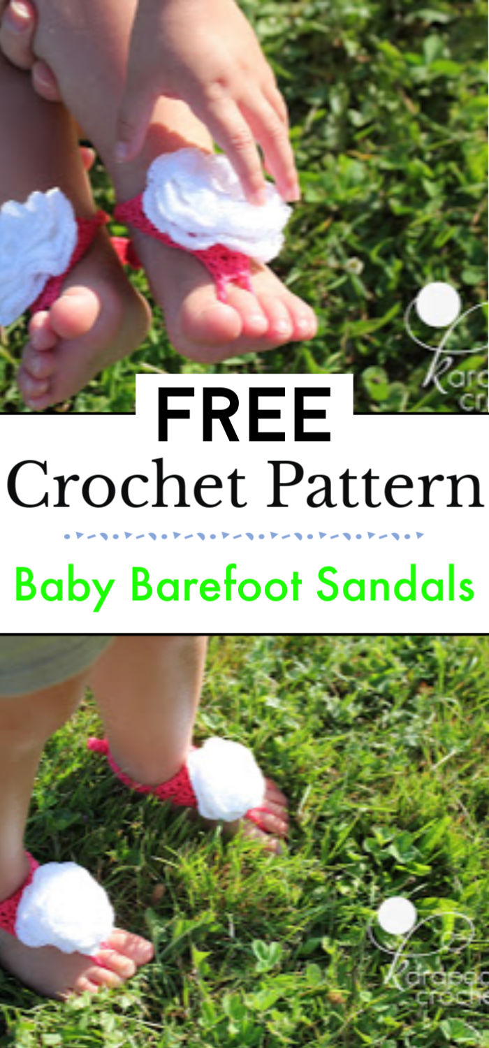 Baby Barefoot Sandals Crochet Pattern