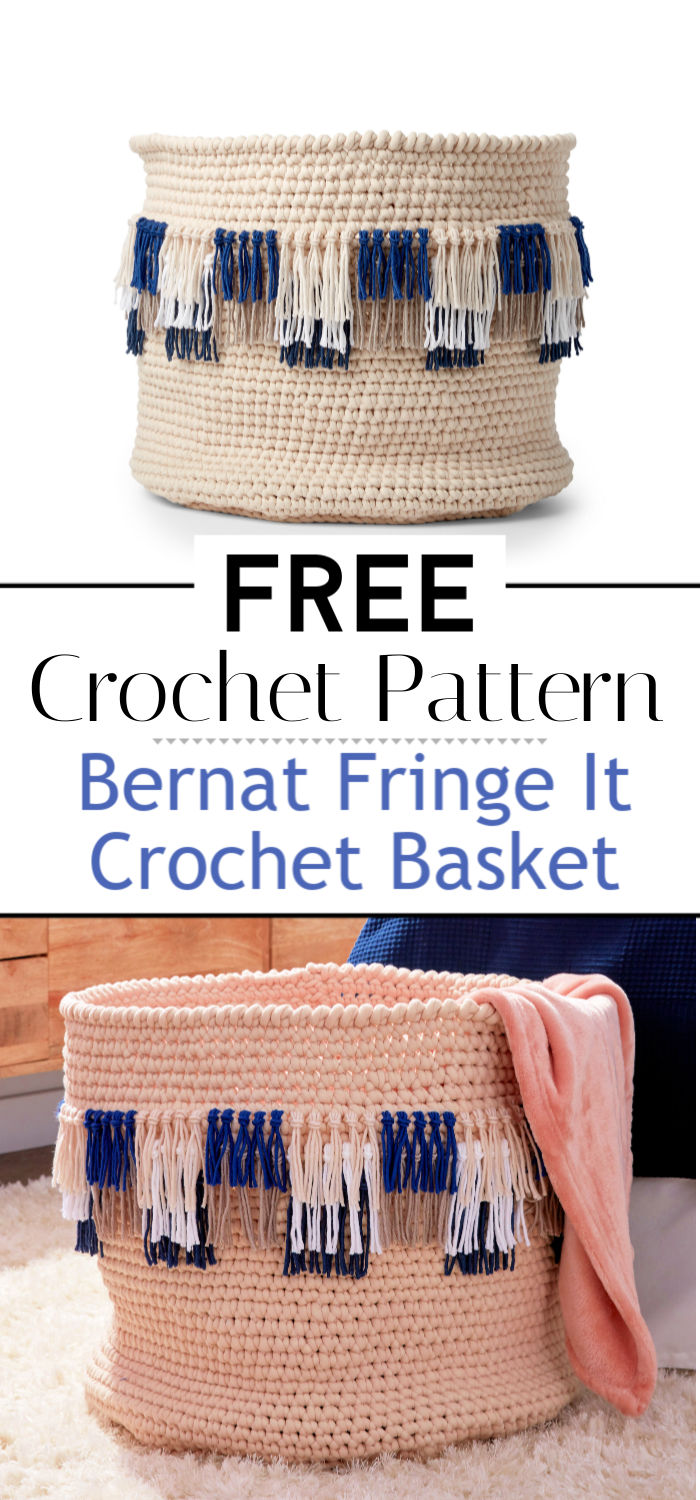 Bernat Fringe It Crochet Basket
