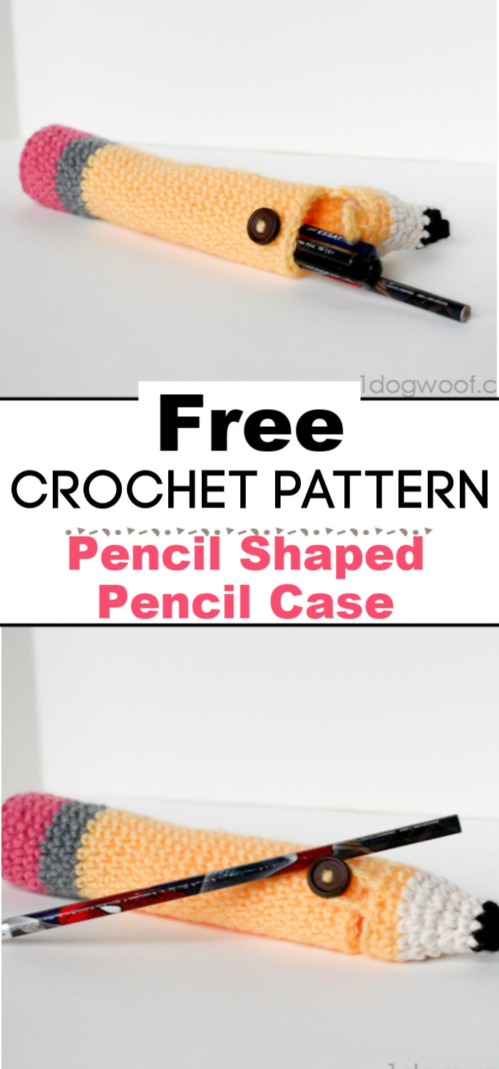 Crochet Pencil Shaped Pencil Case