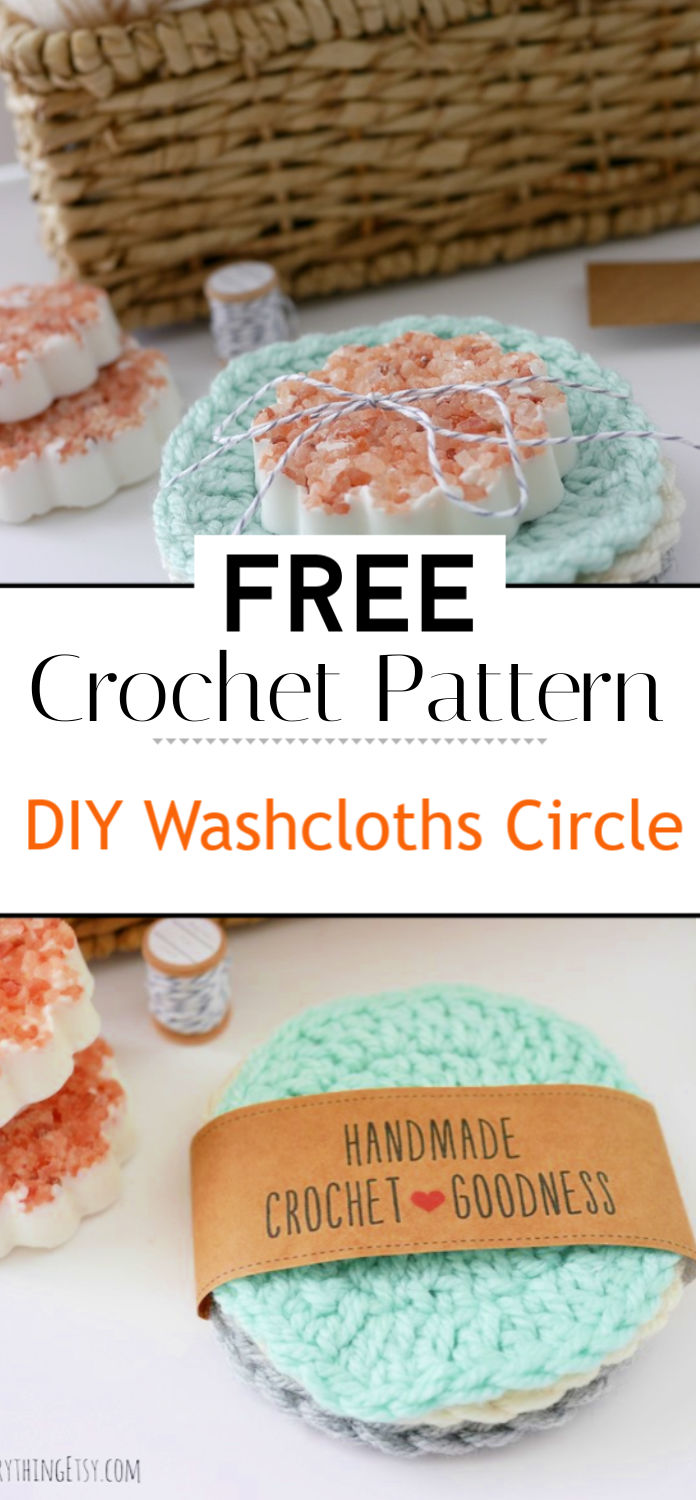DIY Crochet Washcloths Free Circle Pattern
