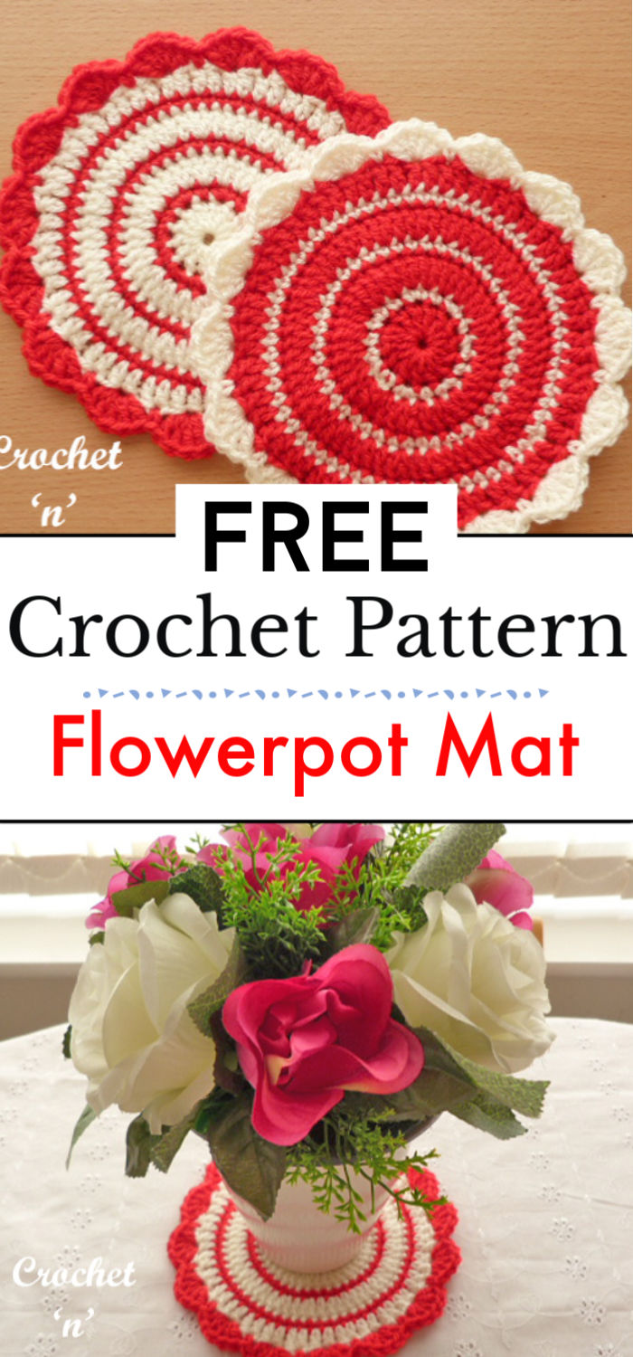 Flowerpot Mat Free Crochet Pattern