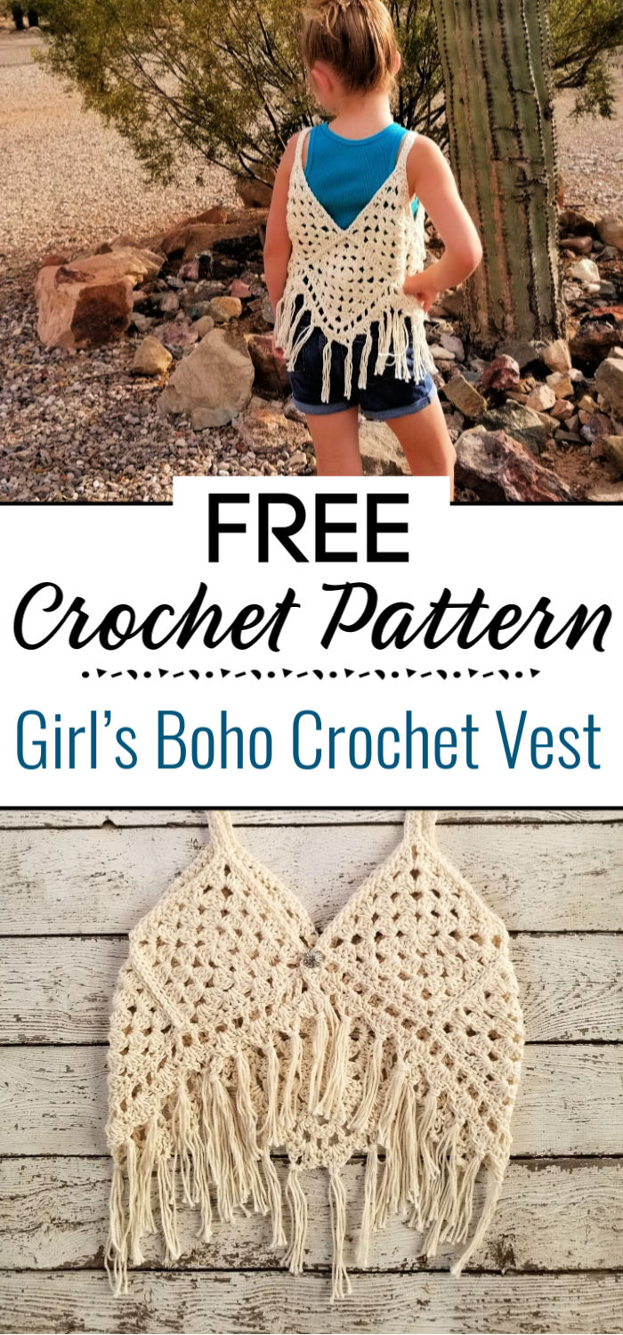 Girl’s Boho Crochet Vest