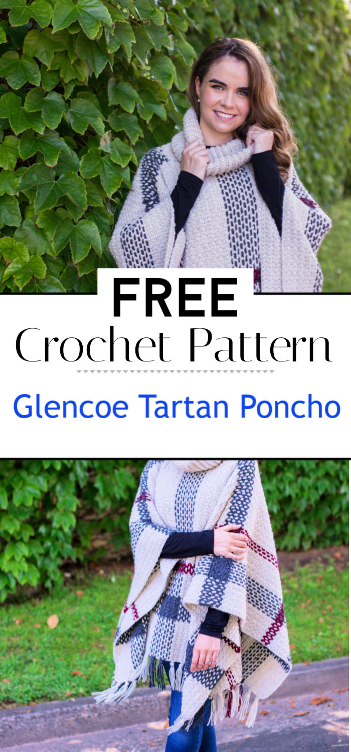 Glencoe Tartan Poncho Crochet Pattern