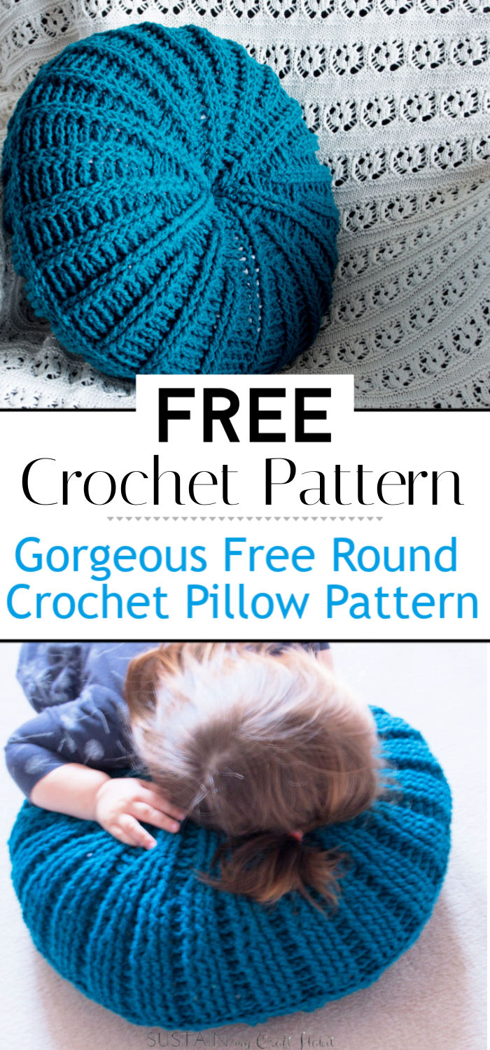Gorgeous Free Round Crochet Pillow Pattern