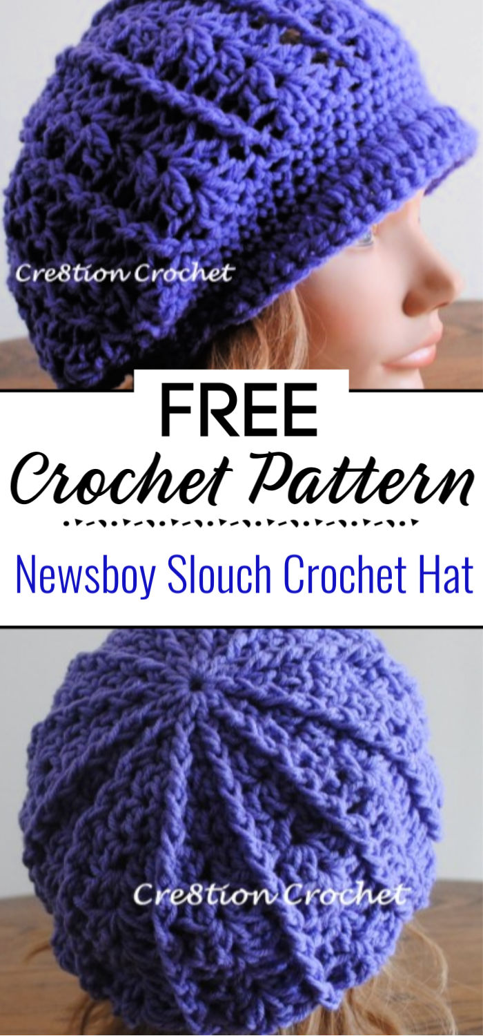 Newsboy Slouch Crochet Hat