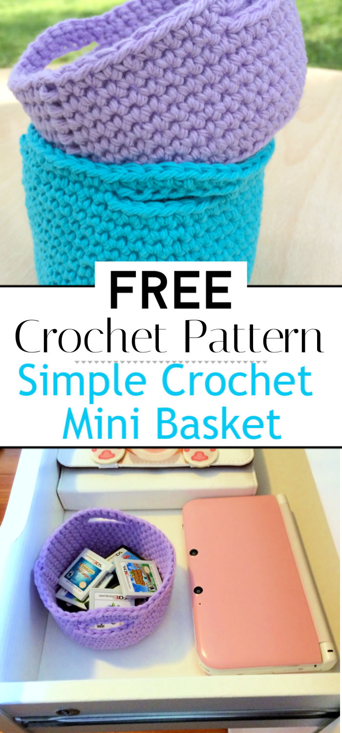 Simple Crochet Mini Basket Pattern