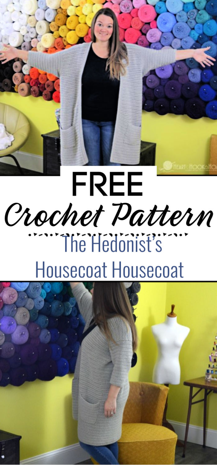 The Hedonist’s Housecoat Free Crochet Housecoat Pattern