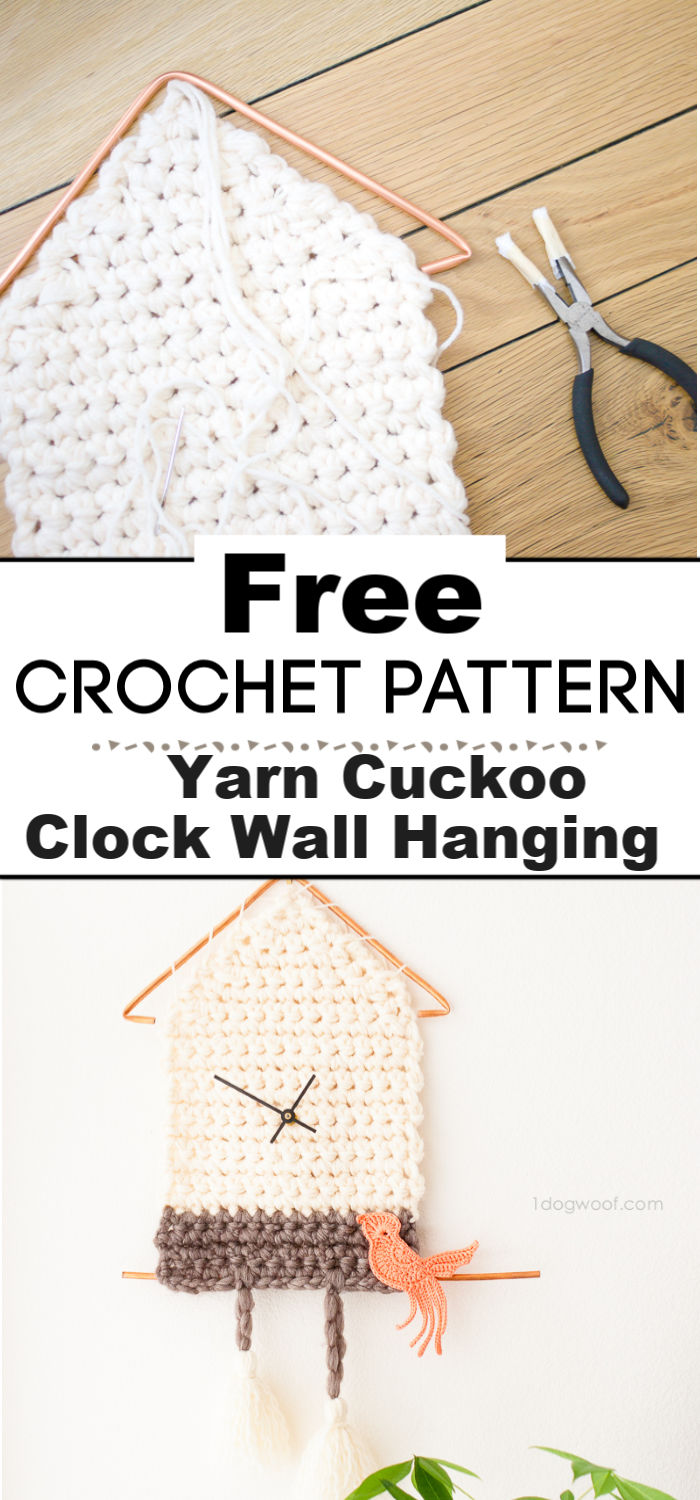Yarn Cuckoo Clock Wall Hanging