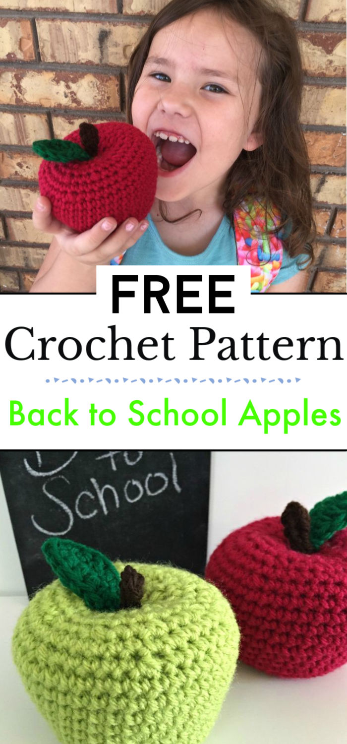 Back to School Crocheted Apples