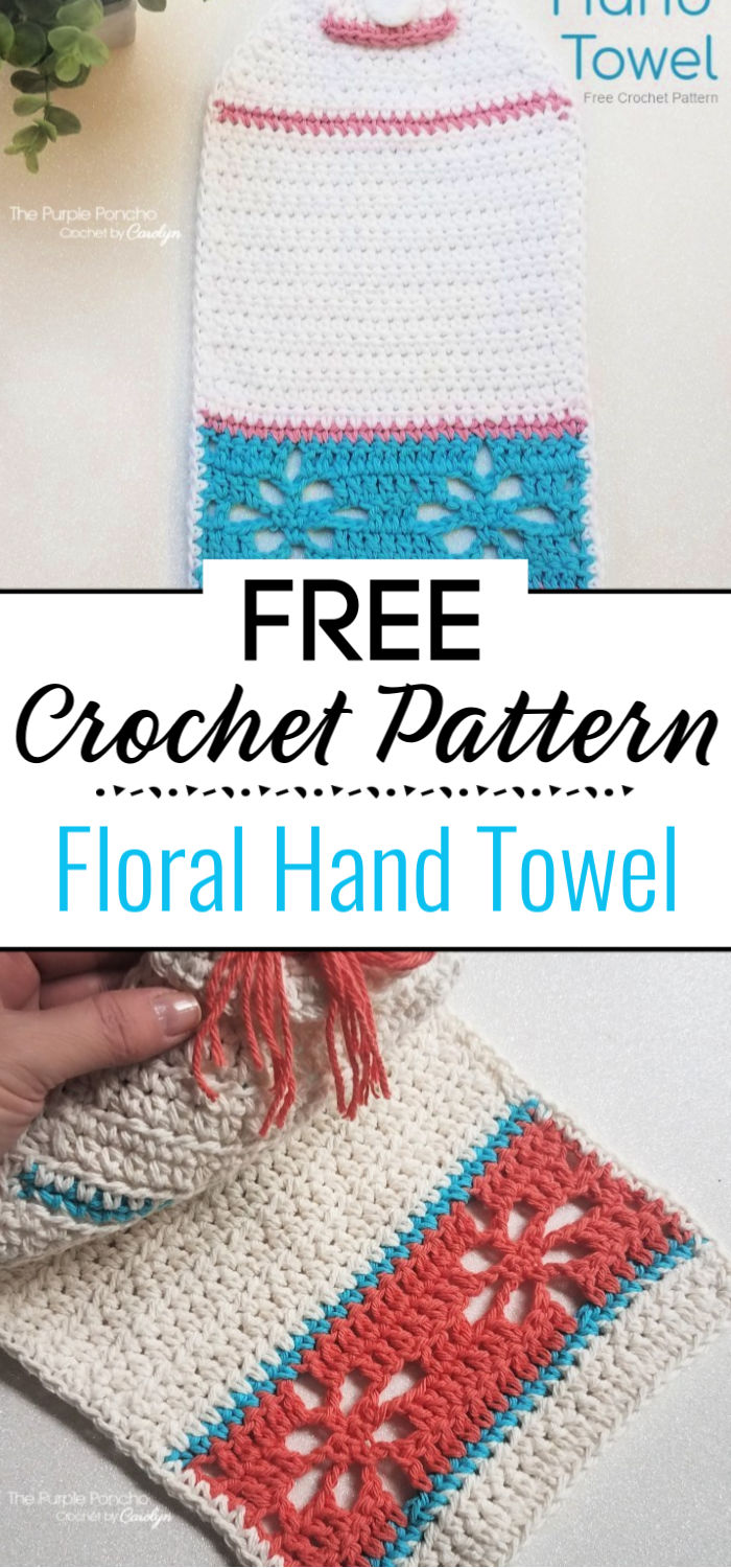 Floral Hand Towel Free Crochet Pattern