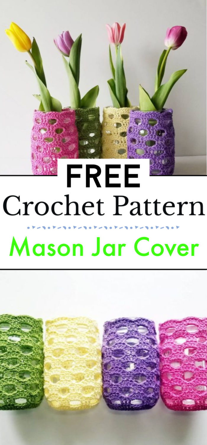 How To Crochet Mason Jar Cover