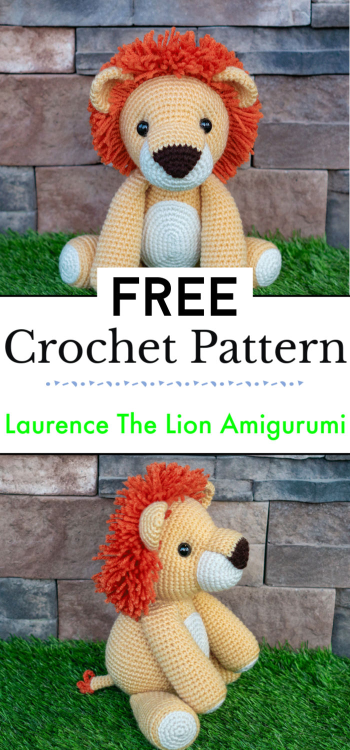 Laurence The Lion Free Amigurumi Pattern