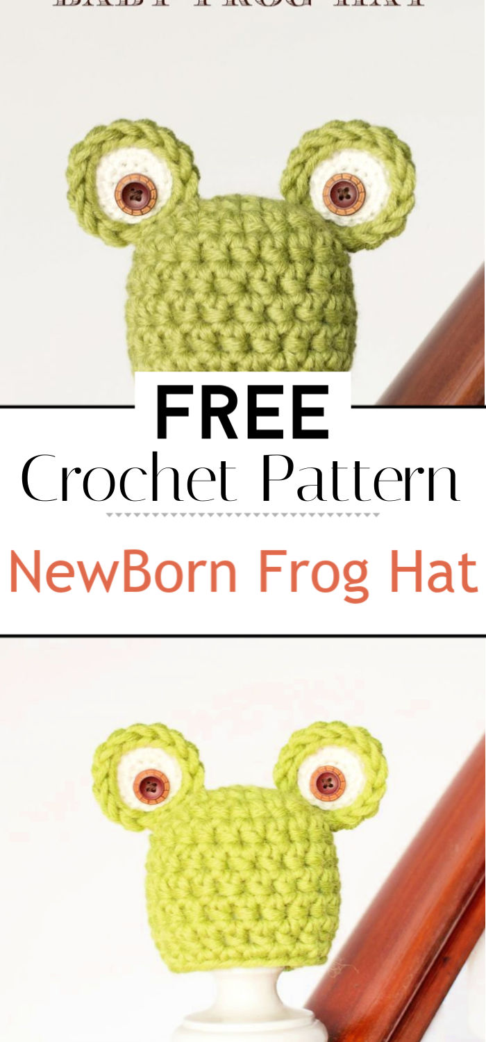 NewBorn Frog Hat Crochet Pattern