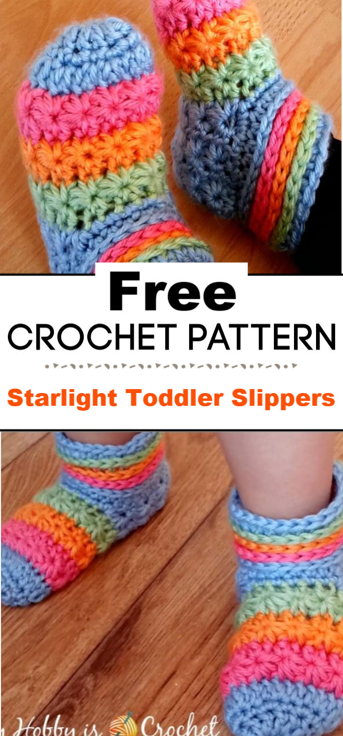 Starlight Toddler Slippers Free Crochet Pattern With Tutorial