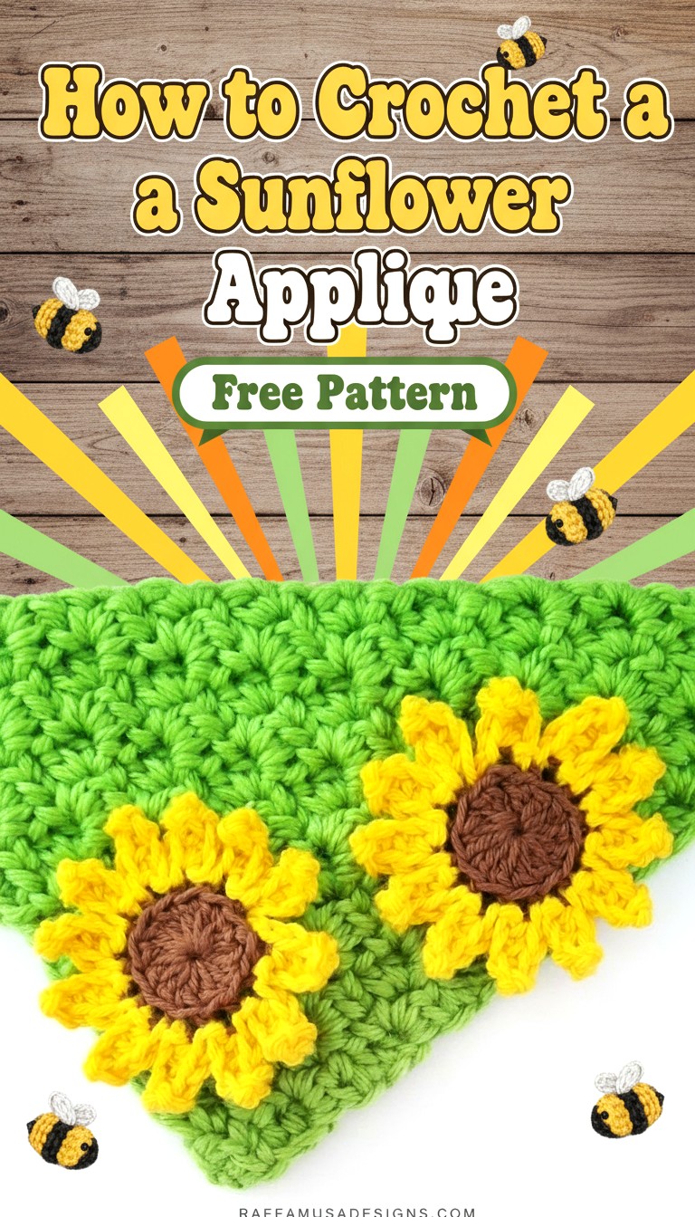13 Easy Free Crochet Applique Patterns for Beginners - Crochet with ...