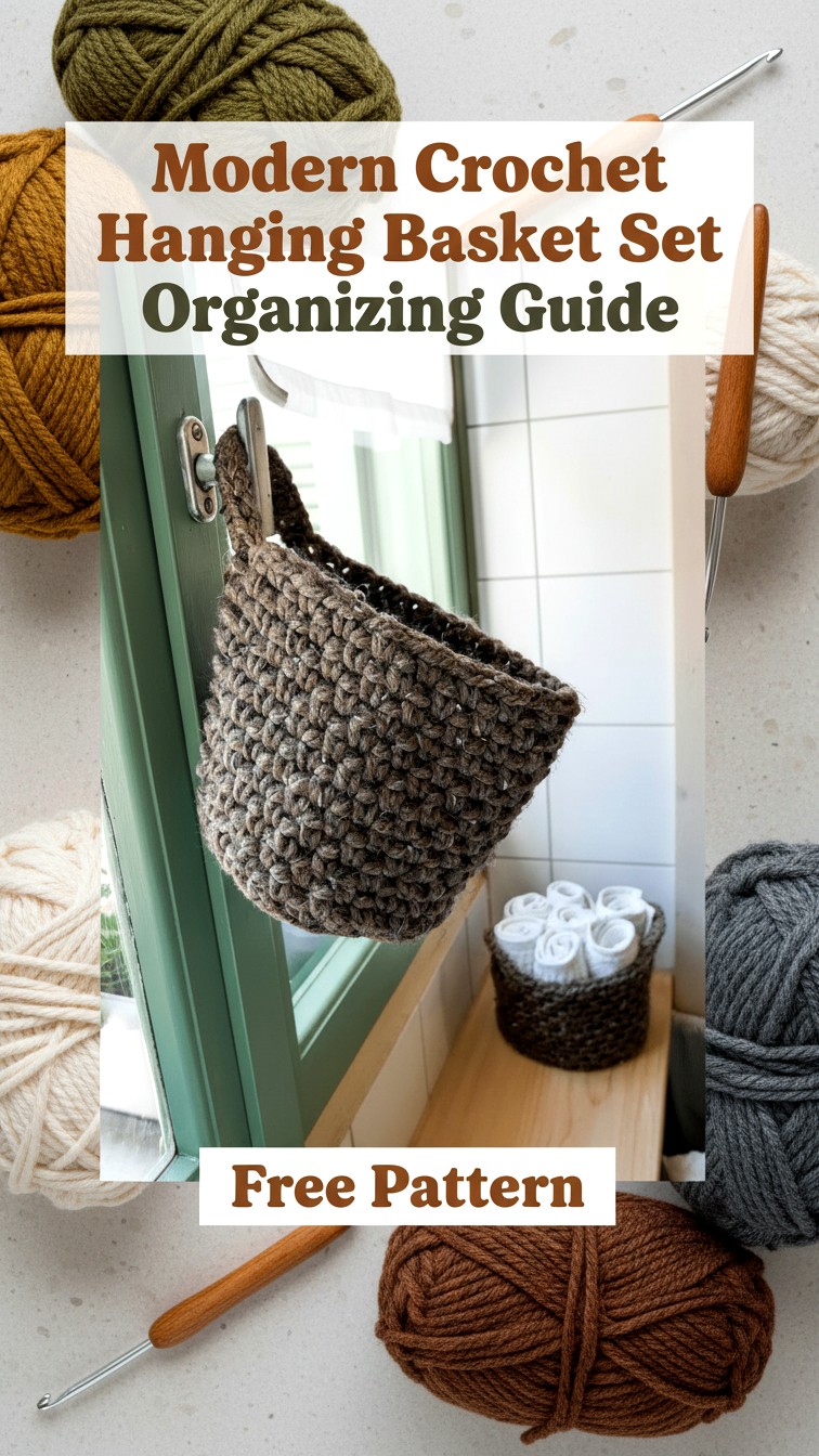 15 Free Crochet Hanging Basket Pattern Easy & Stylish Home Storage ...