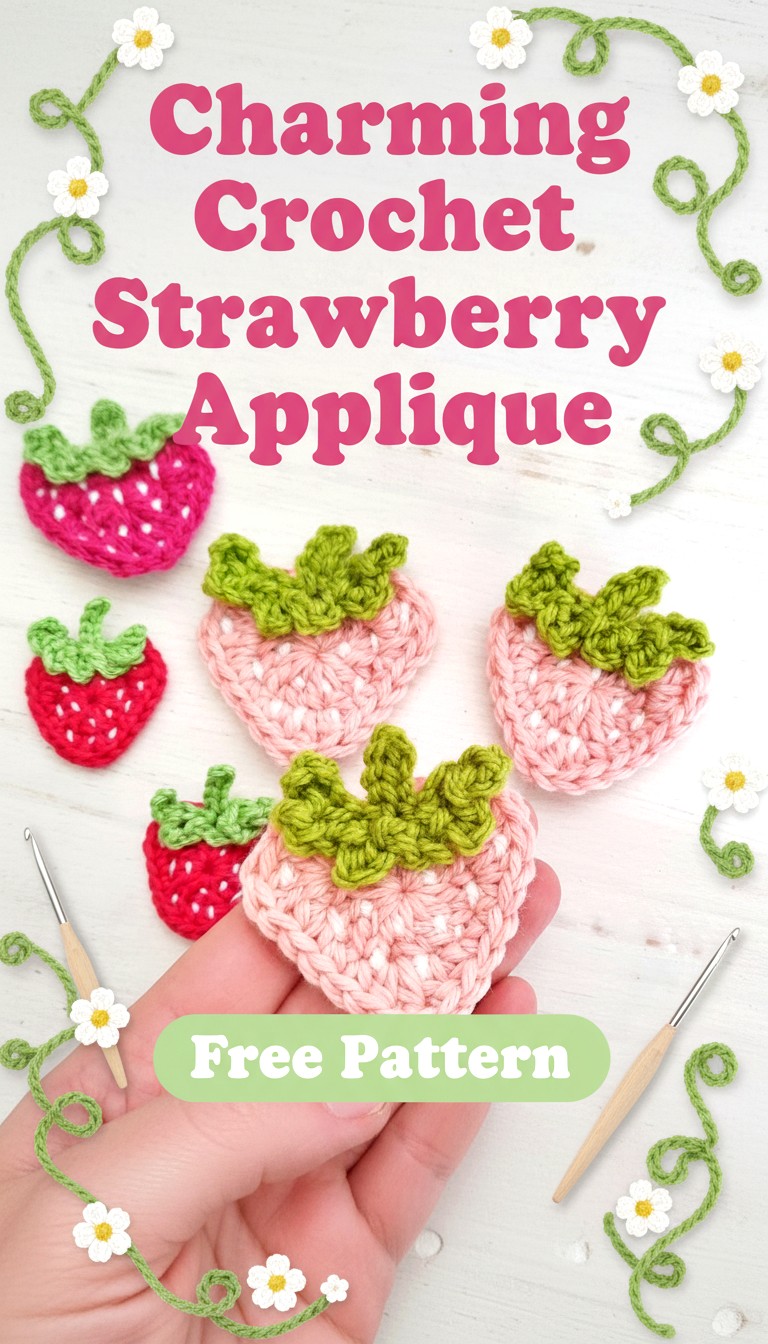 13 Easy Free Crochet Applique Patterns for Beginners - Crochet with ...