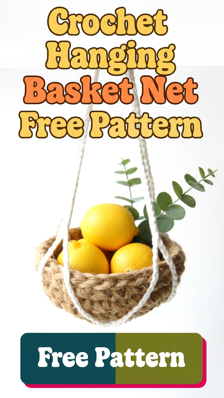 15 Free Crochet Hanging Basket Pattern Easy & Stylish Home Storage ...
