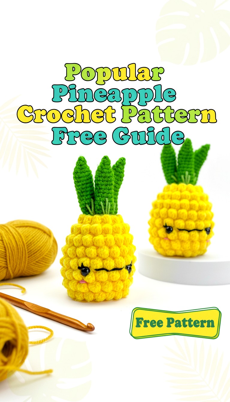12 Beautiful Pineapple Crochet Patterns (Easy & Free Designs) - Crochet ...