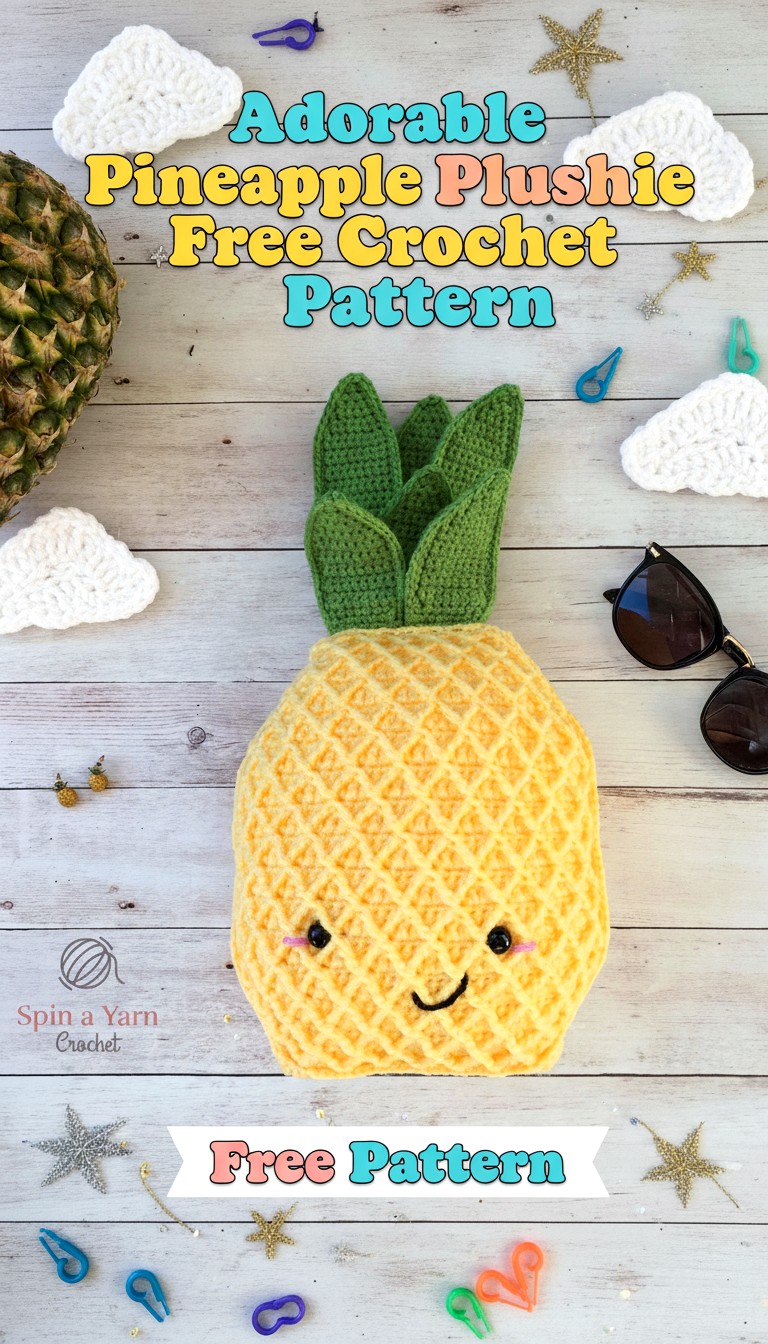 12 Beautiful Pineapple Crochet Patterns (Easy & Free Designs) - Crochet ...