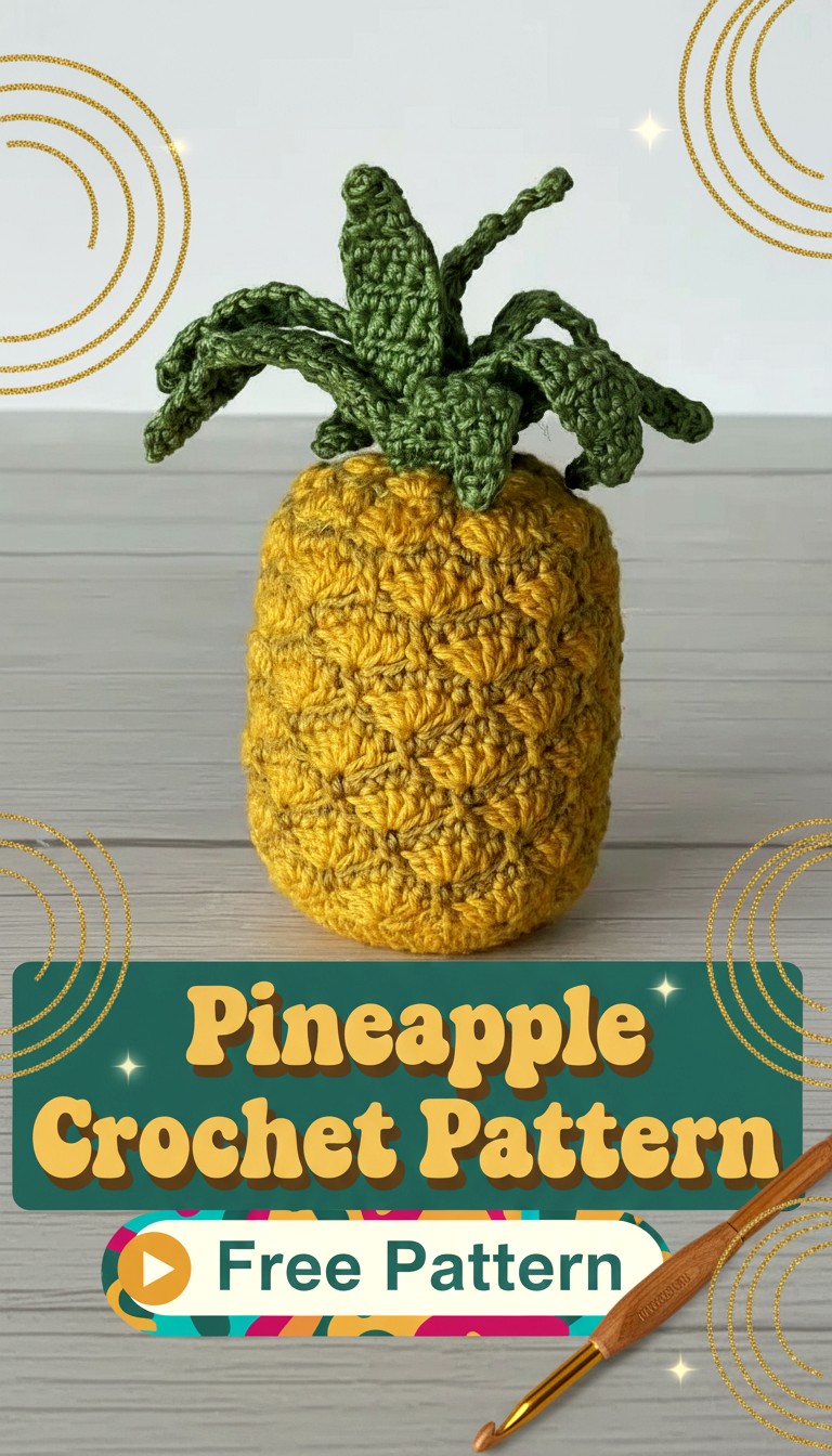 12 Beautiful Pineapple Crochet Patterns (Easy & Free Designs) - Crochet ...