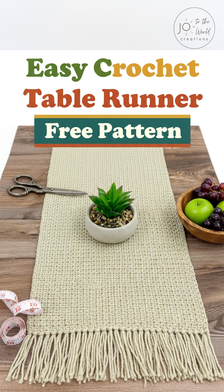 10 Easy Free Crochet Table Runner Patterns - Crochet with Patterns