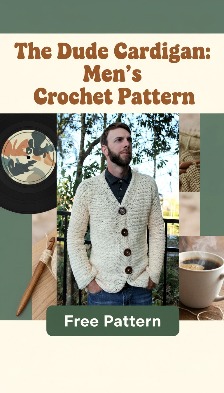 11 Free Men’s Crochet Cardigan Patterns - Crochet with Patterns