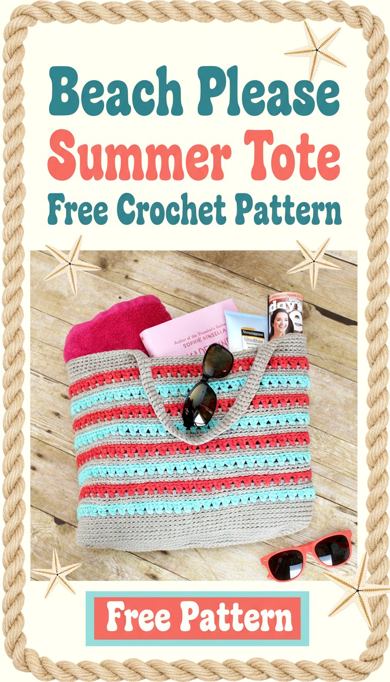 11 Free Crochet Beach Bag Patterns Stylish & Easy Summer Totes ...