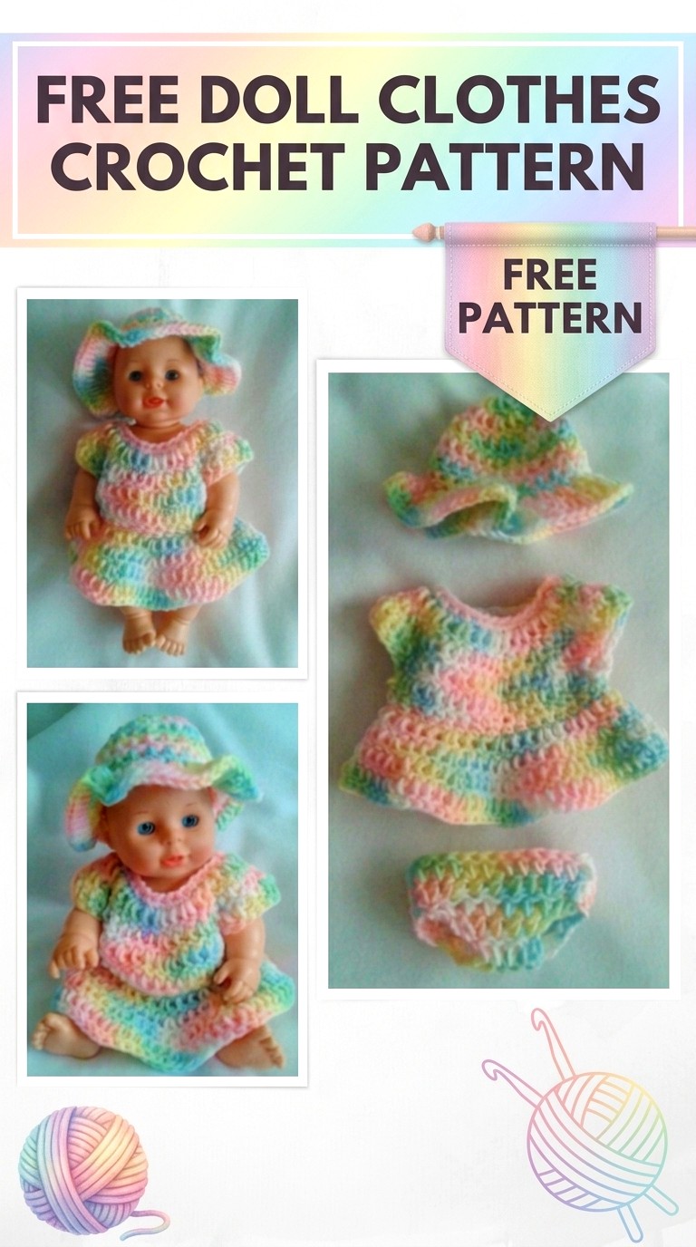 10 Crochet Doll Clothes Free Patterns - Crochet with Patterns
